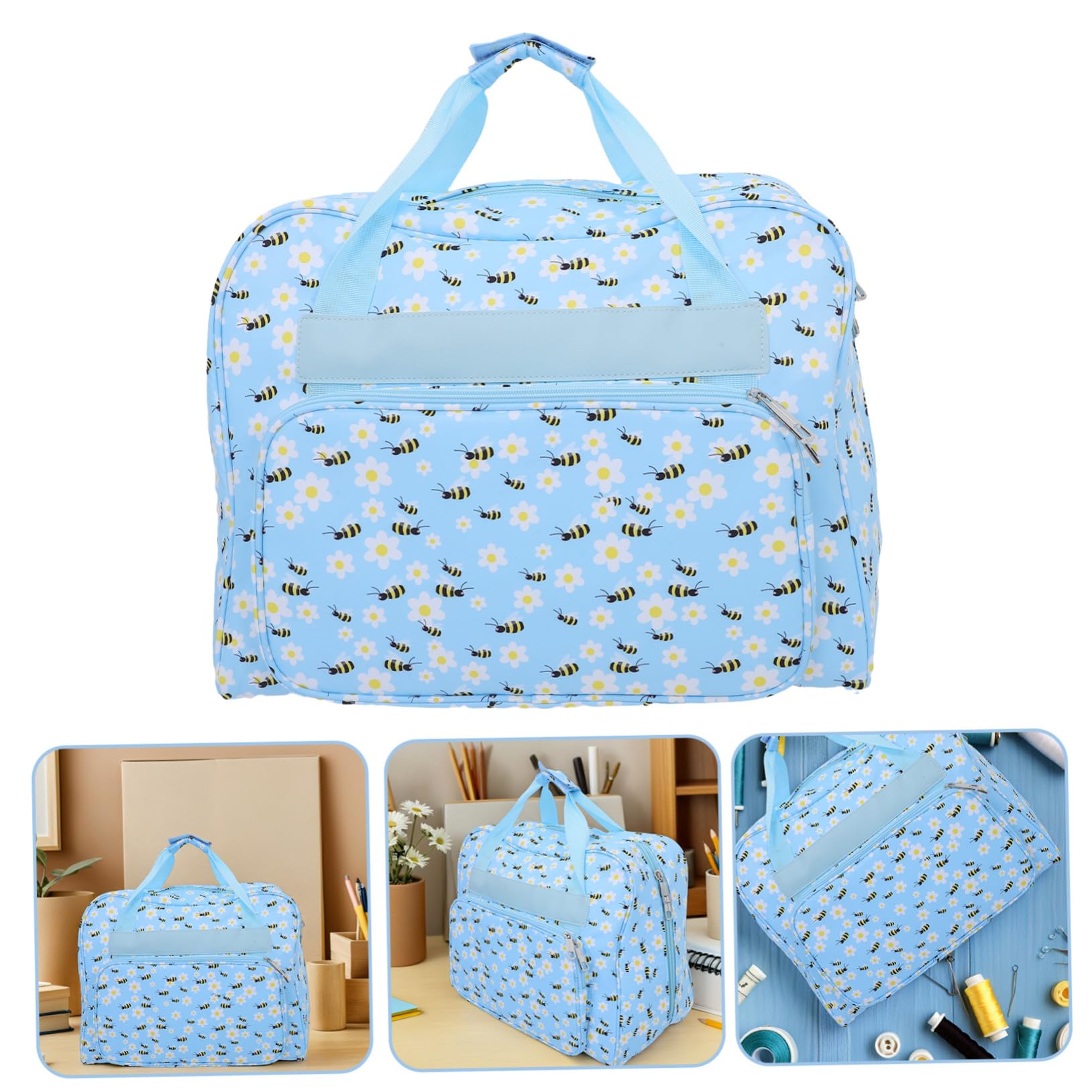 Holibanna Borsa Macchina da Cucire Portatile con Trolley e Manico Capacità con Tasche Multiple per Filati Uncinetto e Organizer da Viaggio Leggero e Sospendibile per Trasporto Comodo e