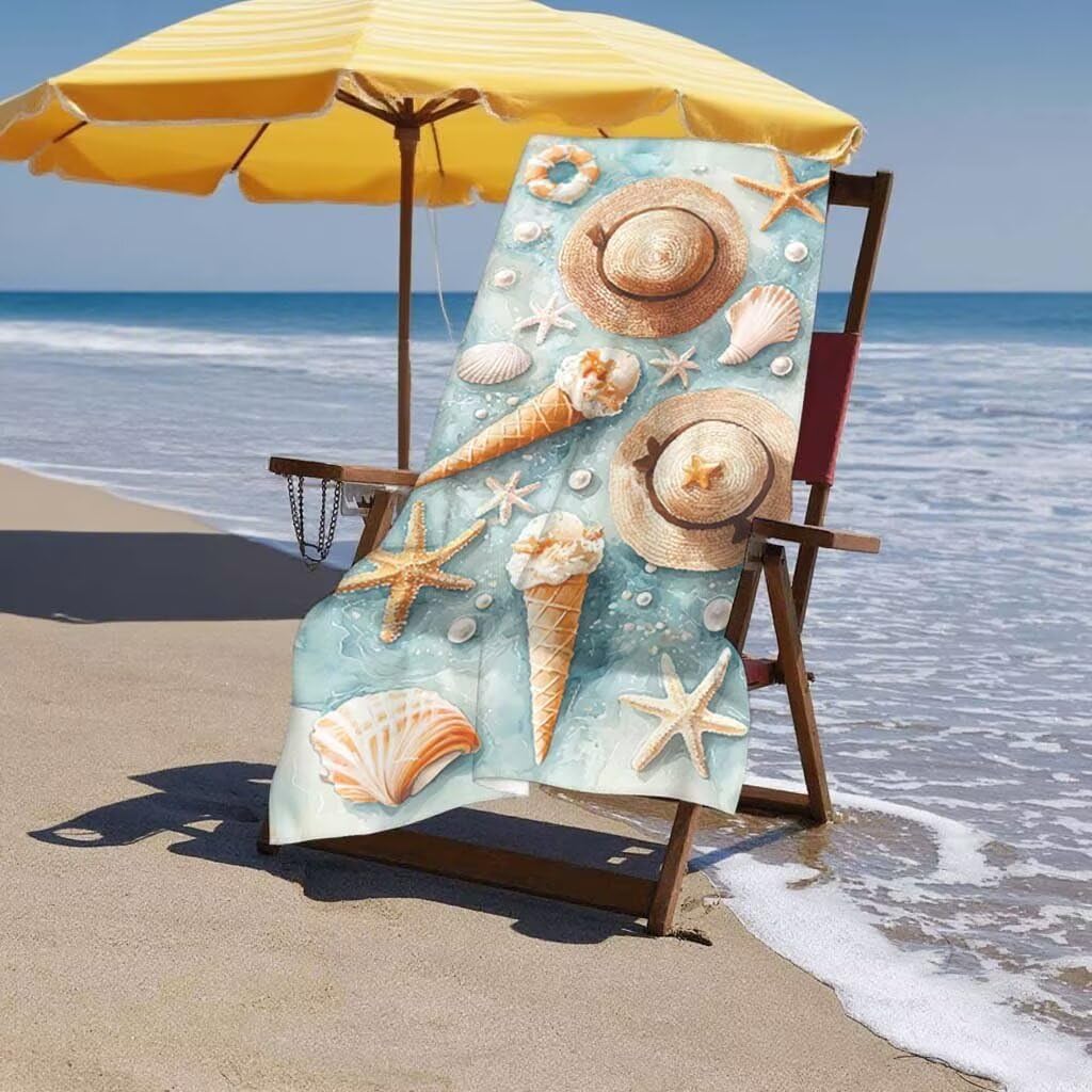 Telo Mare XXL 220x100cm/35x70cm, 2 Set Telo Mare Microfibra Gelato Asciugamano Palestra Uomo, Antisabbia, Leggero, Asciugatura Rapida, Teli da Spiaggia Grandi Accessori per Camping Natation Yoga K-9