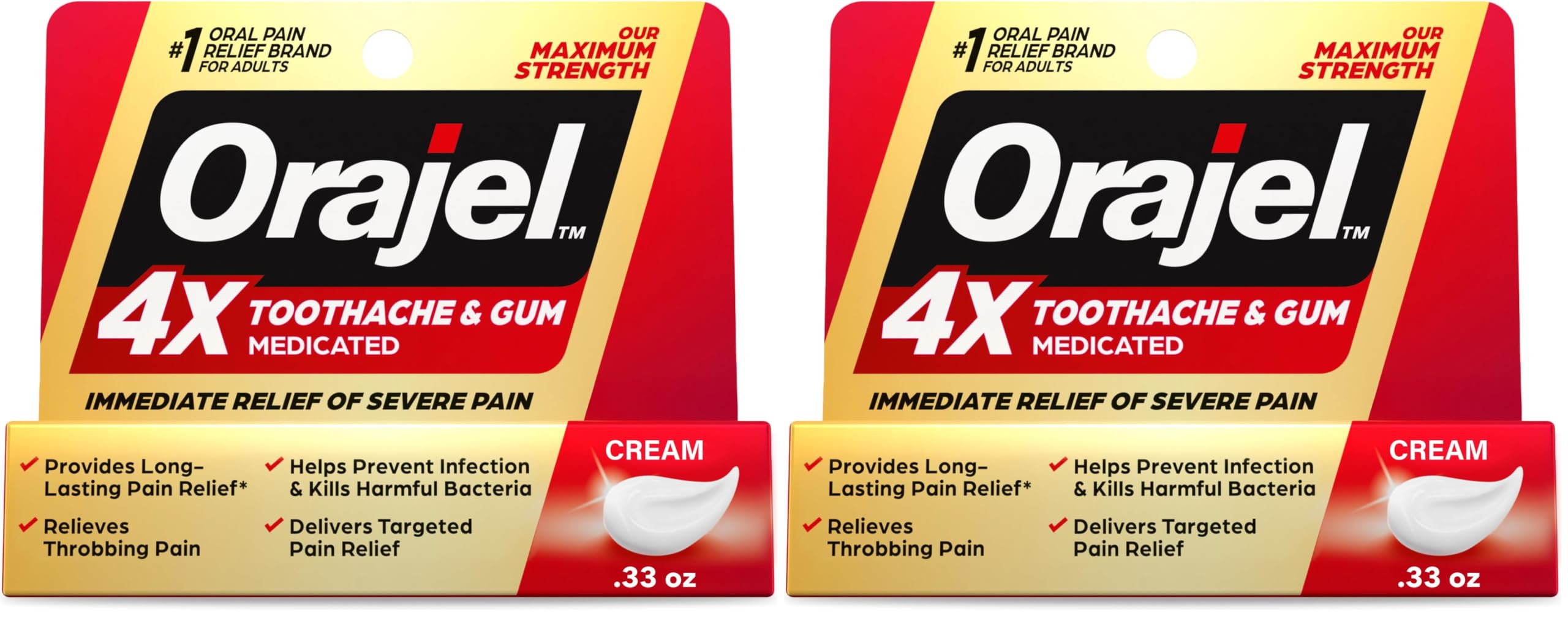 Orajel 4X Toothache Cream - Fast Pain Relief -15