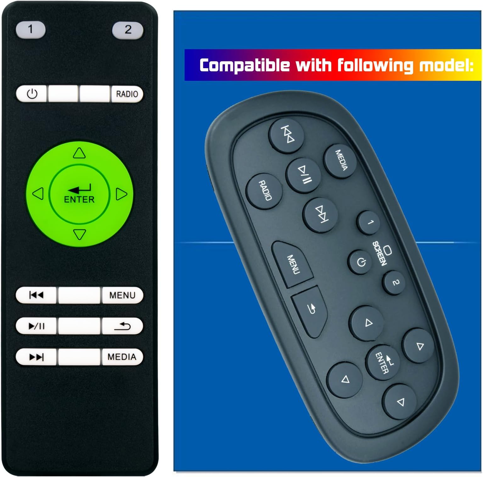 Replacement Remote Control for DVD Chevrolet Tahoe - 2015 2016 2017 2018 2019 2020 2021 DVD Entertainment System