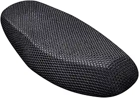 Capa Térmica para Banco de Moto, Preta, Malha Respirável, Universal 53x85cm, compatível com Honda BIZ CG 150 Titan Fan YBR