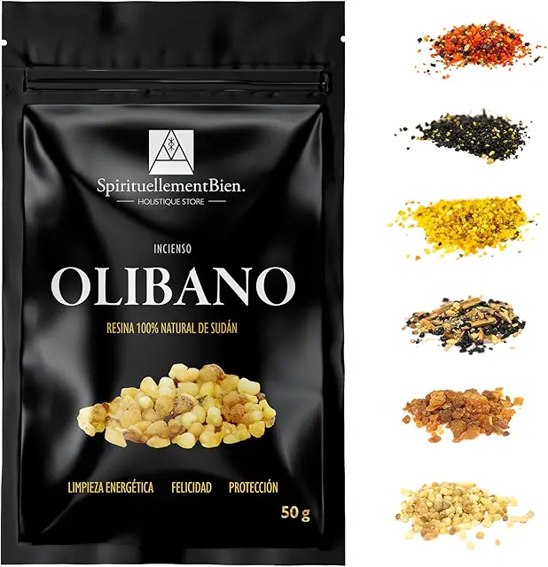 Incienso de Olibano Sudán Puro 100% Natural - 50g para Purificación y Protección