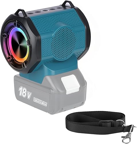 Miniatura 1 de KUNLUN Altavoz portátil inalámbrico compatible con batería Makita de 18 V, altavoz de dientes azules de 30 W, salida USB, fuente de audio USB y