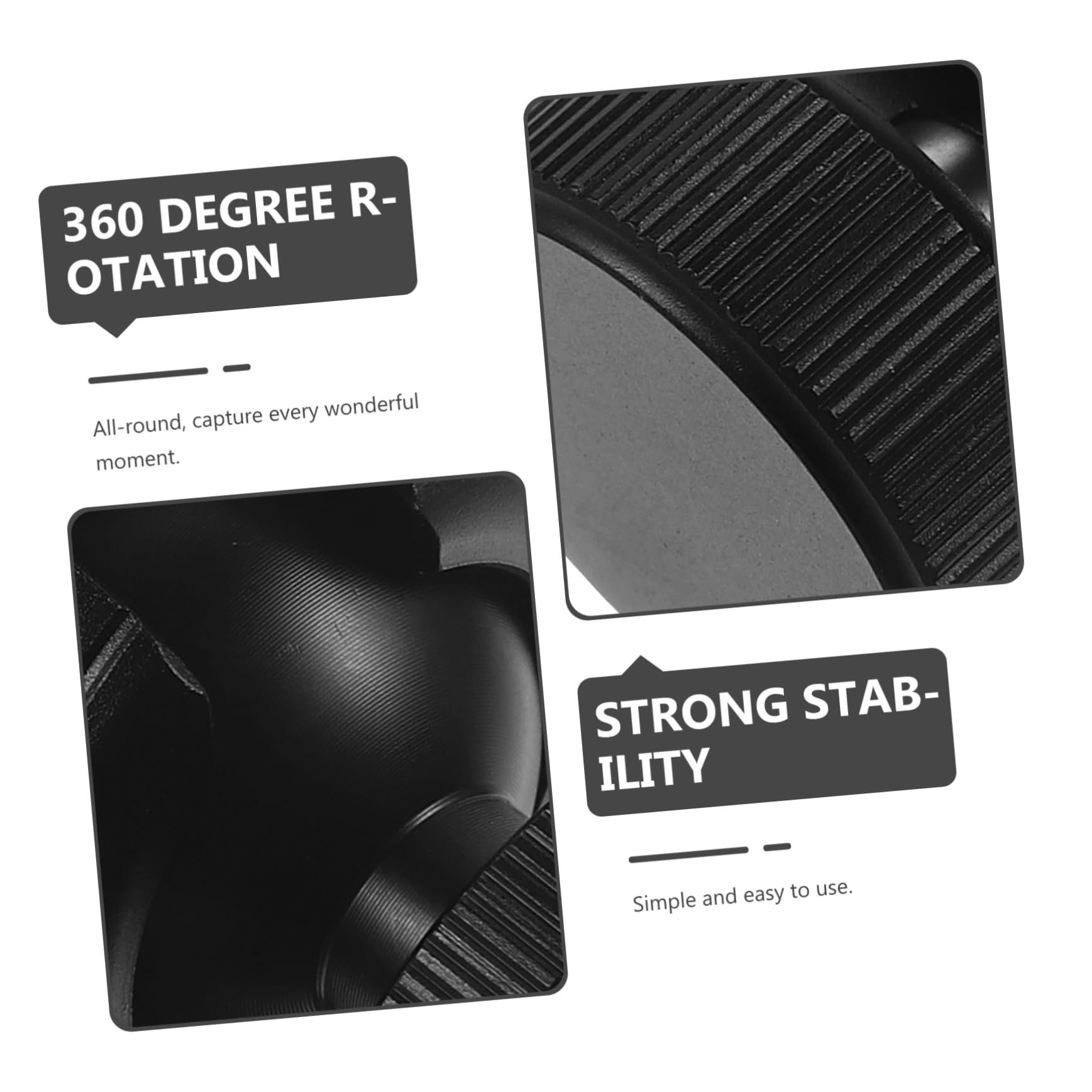 ARTIBETTER 360° Rotatable Ball Head Mount for Camera Mini Tripod Clamp DSLR Phone Mount Suction Camera Anti-Shake