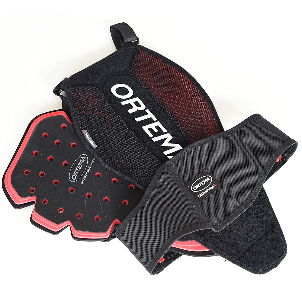 Ortho-MAX Dynamic: Protector de Espalda Transpirable, Blanco/Rojo, Medium