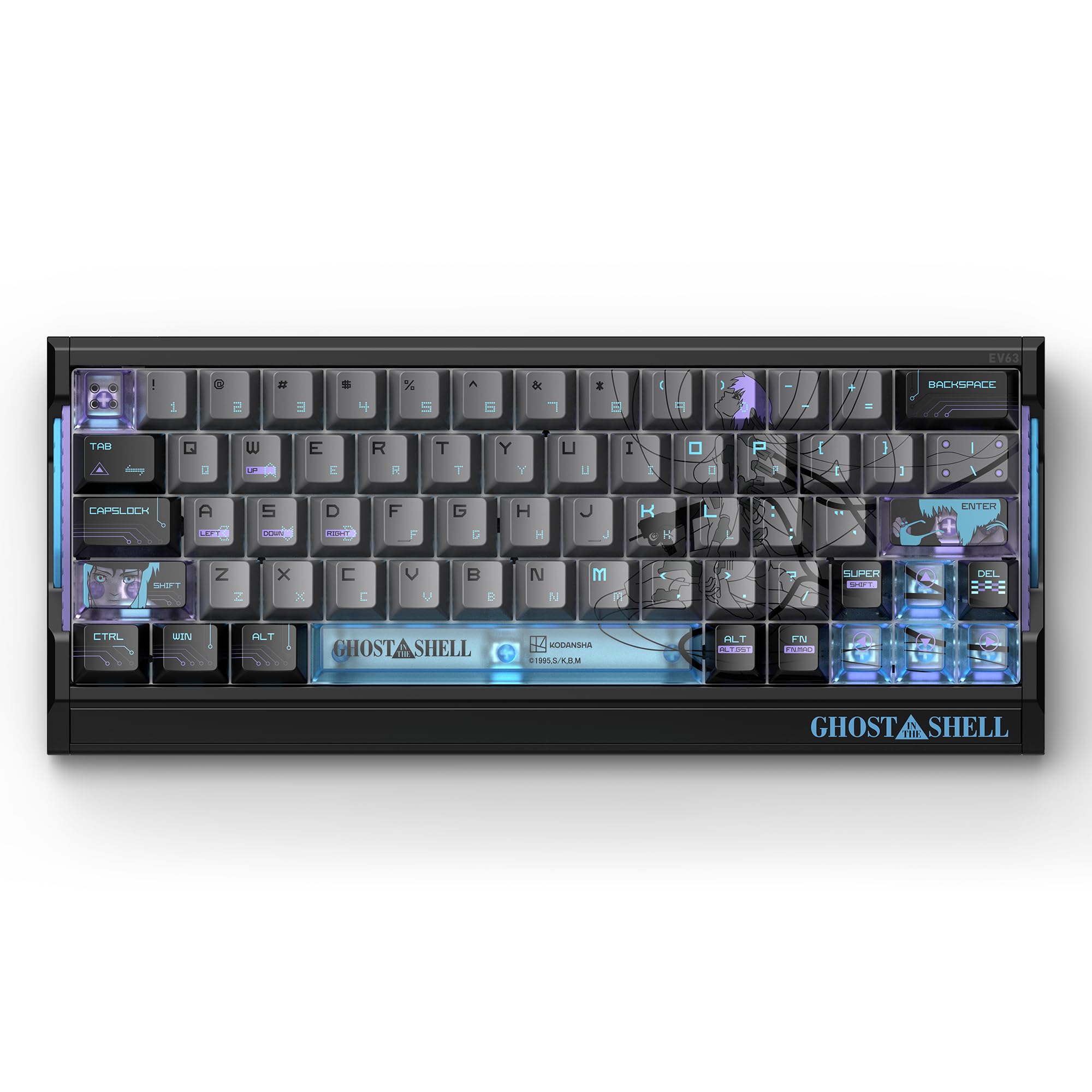 Amazon.com: IQUNIX EV63 Ghost in the Shell Gaming Keyboard, Cyber