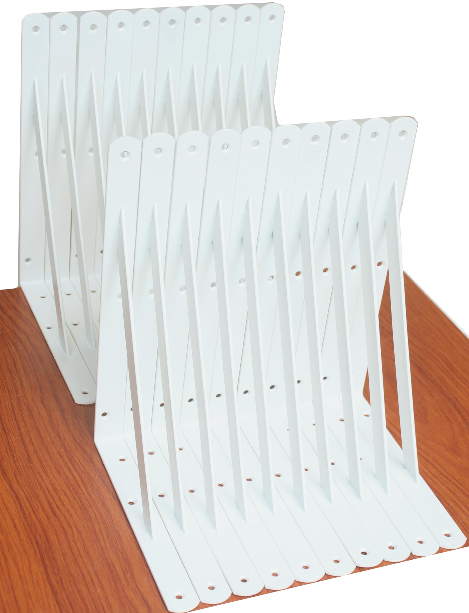 20 Pack L14" x H 10" White Heavy Duty Shelf Brackets with Screws Metal Shelf Brackets Shelf Support Angle Brackets for Shelves L Brackets Heavy Duty Floating Shelf Brackets