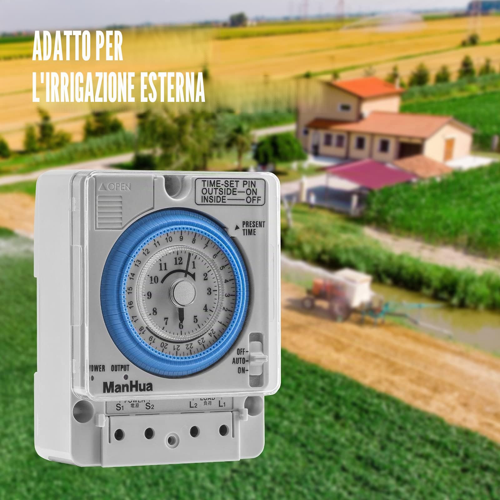 Timer Switch 24 ore 12VDC timer meccanico interruttore tempo TB-35