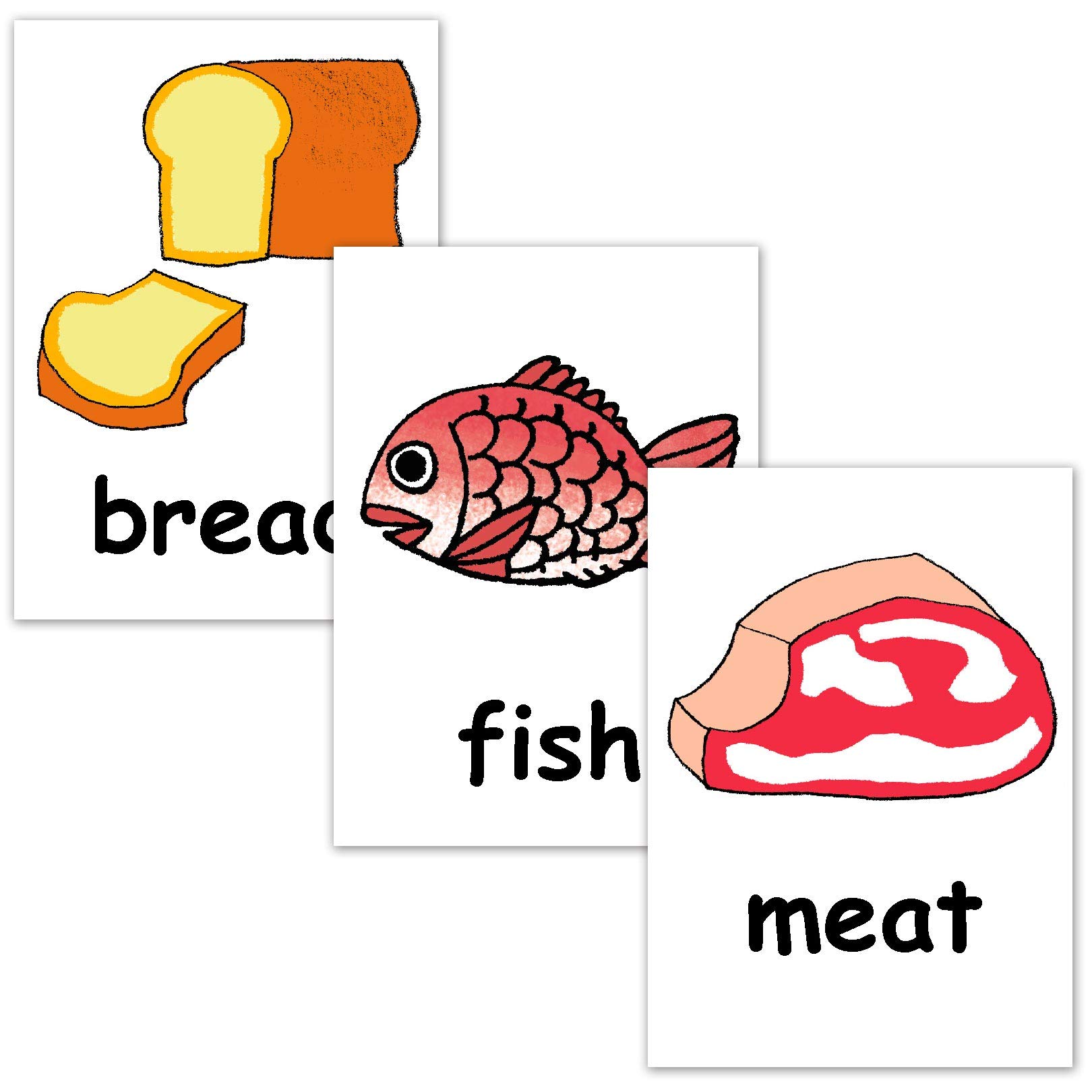 Amazon.co.jp: フラッシュカード【食べ物】□A4サイズ □ラミネート