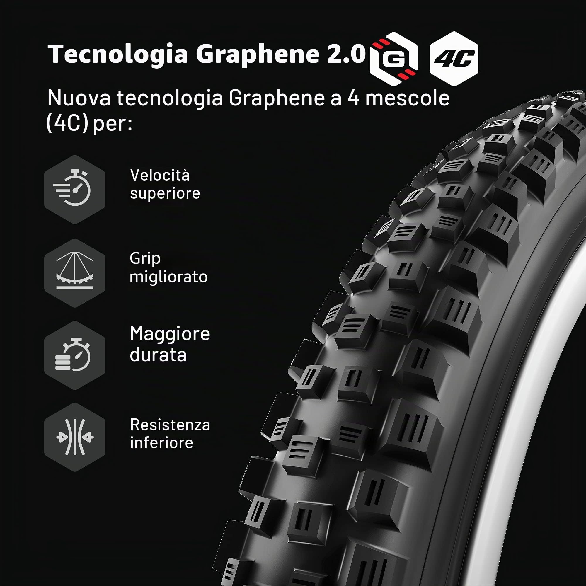 Vittoria Martello Mixed Terrain Mountain Bike Tyre - Enduro TNT 4C G2.0 MTB Tyre - Tubeless Ready