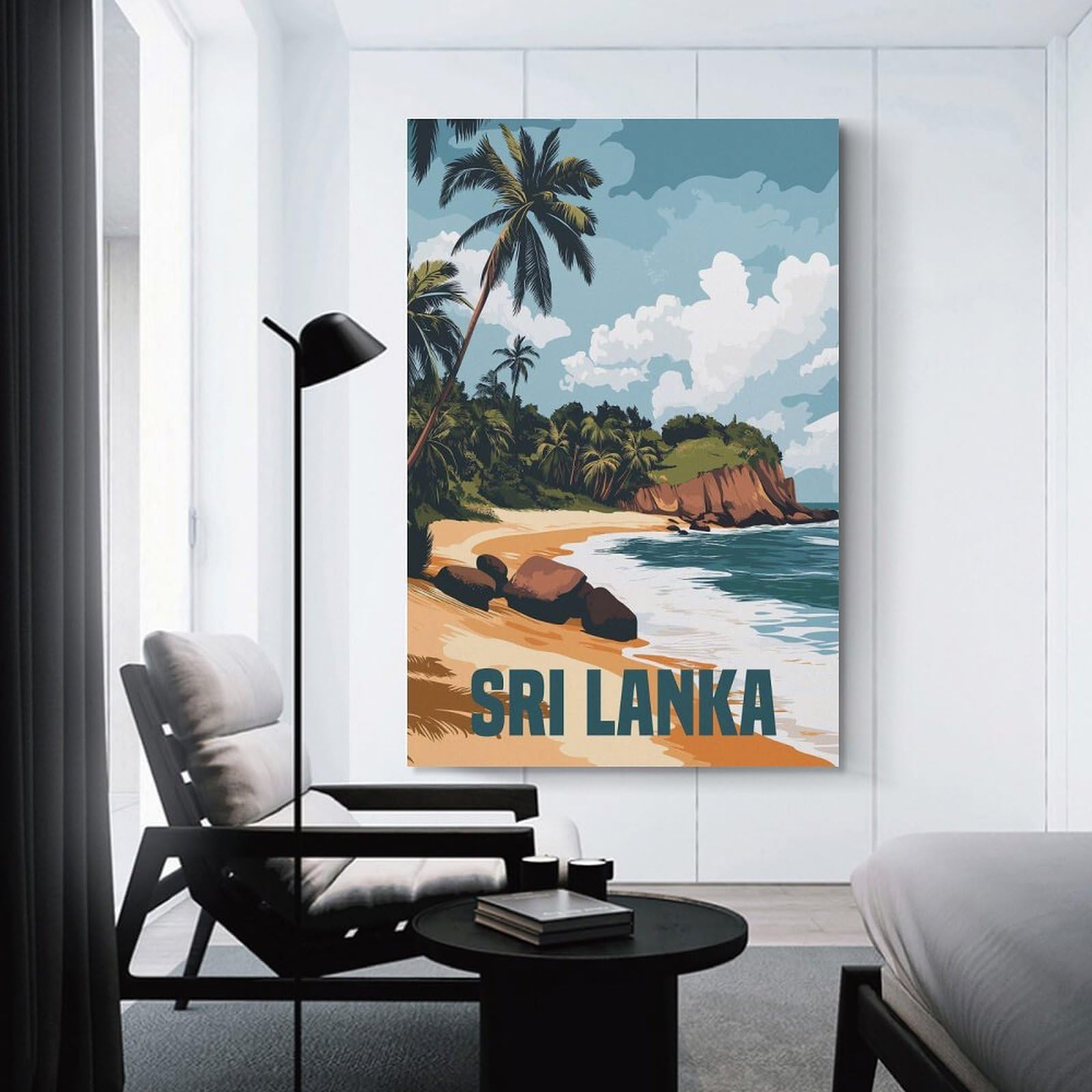 Junmoney Sri Lanka Canvas Wall Art, 16x24inch(40x60cm), for Entrance Walls, Hall Decor Or Foyers, Wall Decor to Refresh Empty Corners