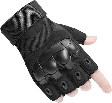 HUNTVP Cycling Gloves, Fingerless Gloves for Men and Women, Sports Half-finger Work Bike Gloves for Motorcycle Camping Hiking Gym Men's Outdoor Sport Working