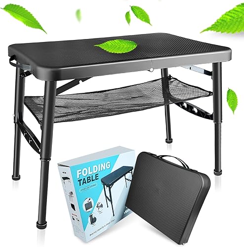 maliven Mesa portátil 2023 con mesa plegable portátil ligera para picnic, playa, jardín, mesa plegable pequeña para fiesta