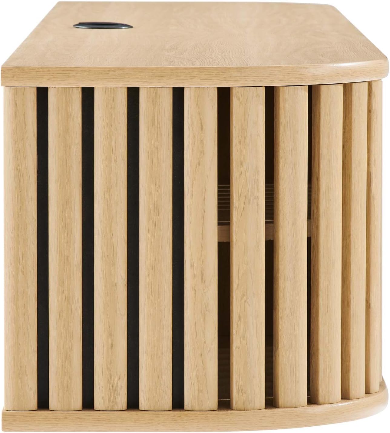 Modway Fortitude Wall-Mounted Wood TV Stand for TVs up to 70" in Oak