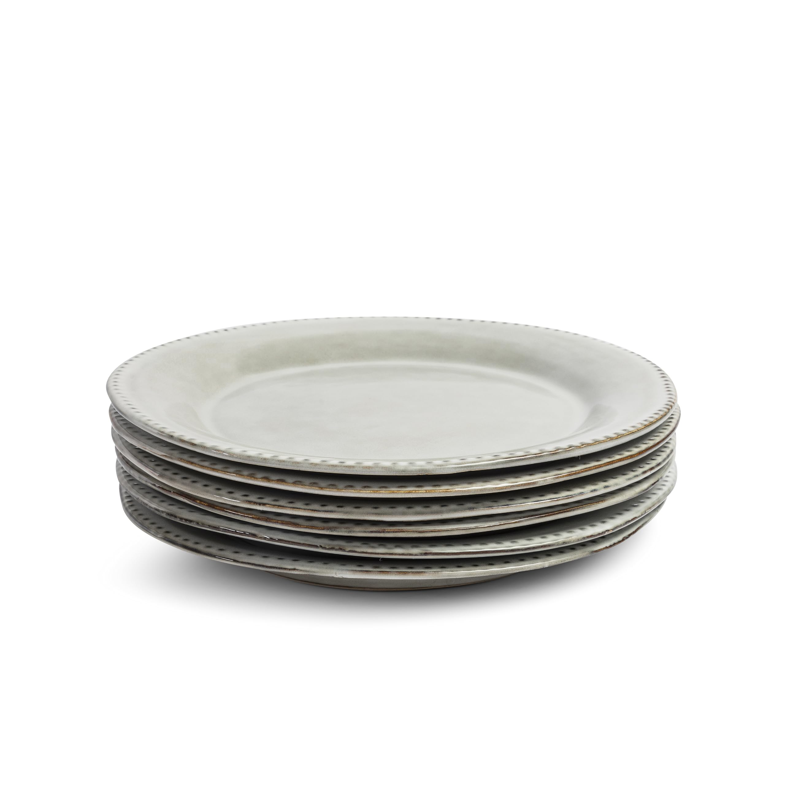 Vidi Piatto Platos de Cena Juego de 6 - Ø27,5 cm – Juego de platos de 6 piezas – Plato de desayuno – Vajilla para 6 personas - Blanco perla