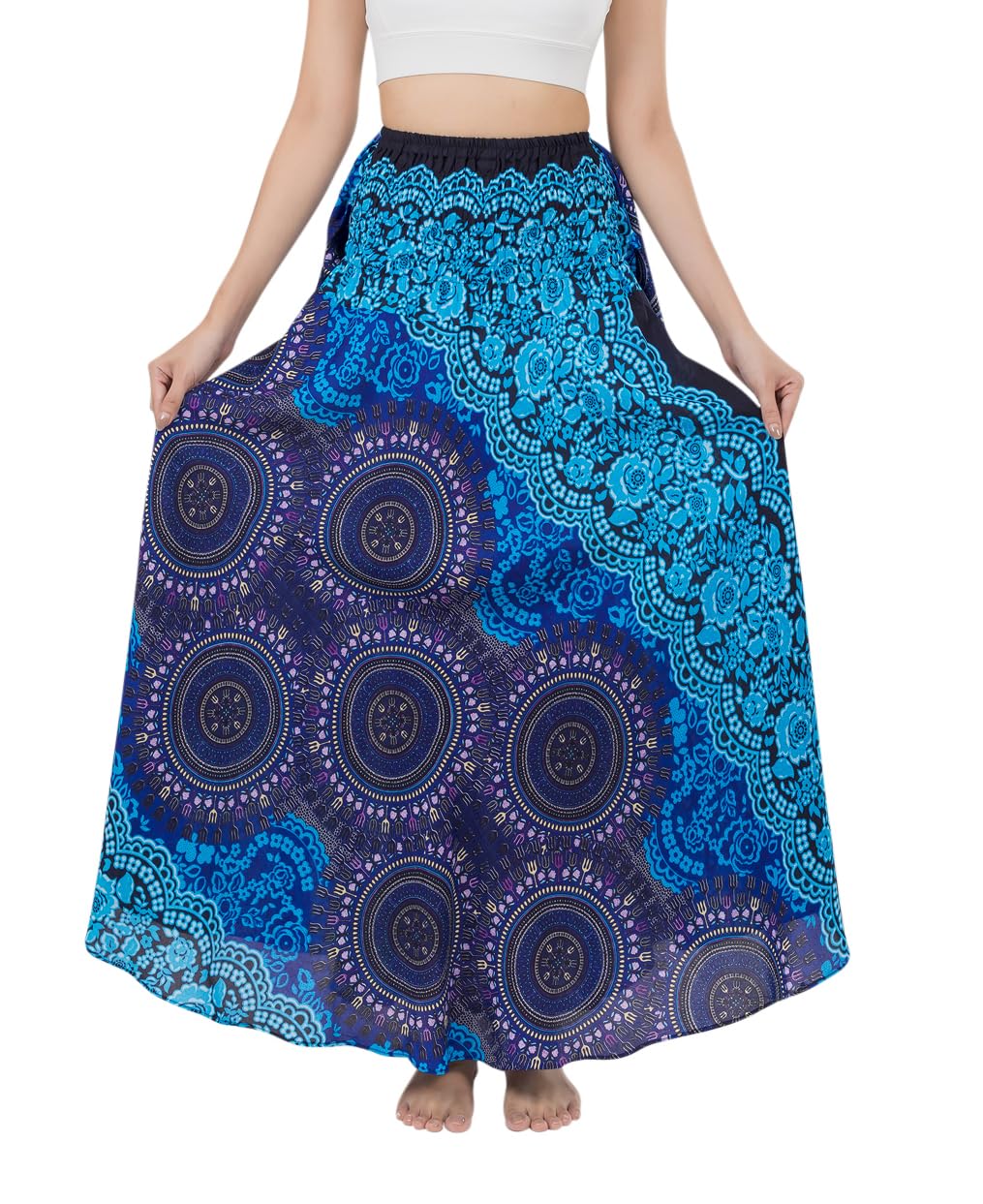 Banjamath Womens Long Bohemian Style Gypsy Boho Hippie Skirt
