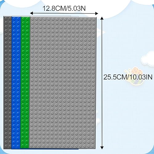 Miniatura 2 de TORMEN Placas base clásicas de 10 x 5 pulgadas, placas de ladrillos de construcción compatibles con las principales marcas, ideales para niños a