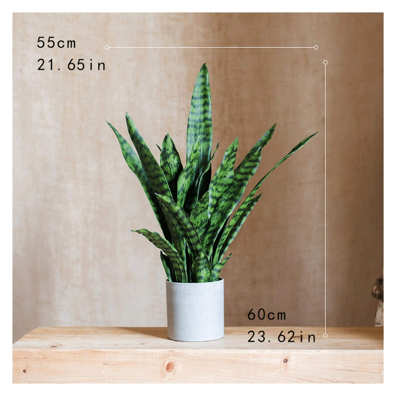 Piante Artificiali, pianta di Sansevieria a Foglia Verde Artificiale, Albero di Sansevieria Finto da 23,6 Pollici, Piante finte perfette in Vaso per casa, Ufficio, Bonsai