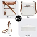 Womens Crossbody Purse Leather Travel Crossbody Bag with Tassel and Adjustable Strap