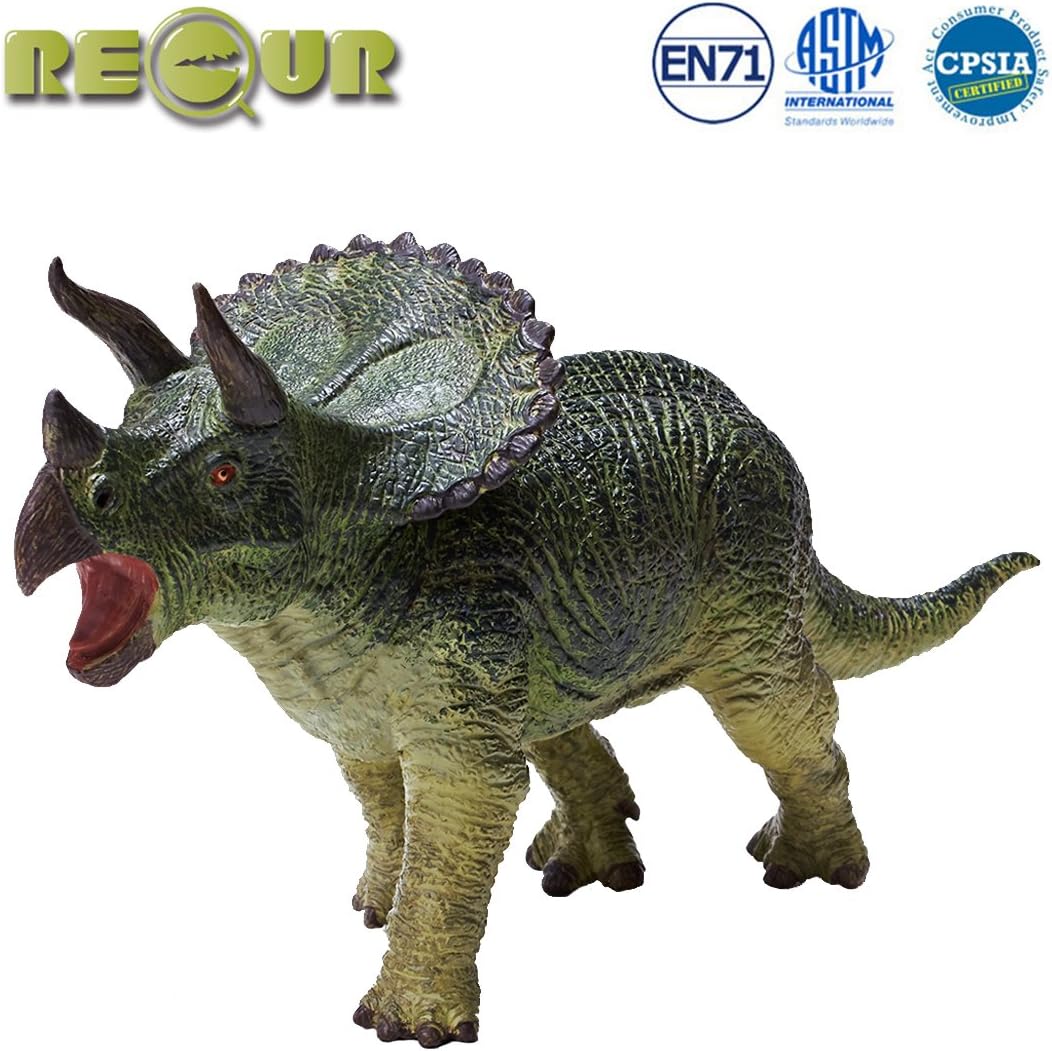 RECUR Dinosaurio Triceratops Juguetes jurásicos,Juguete Dinosaurio Modelo de estatuilla: Figuras de acción de Dinosaurio jurásico realistas Regalo de colección Ideal prehistórico para niños