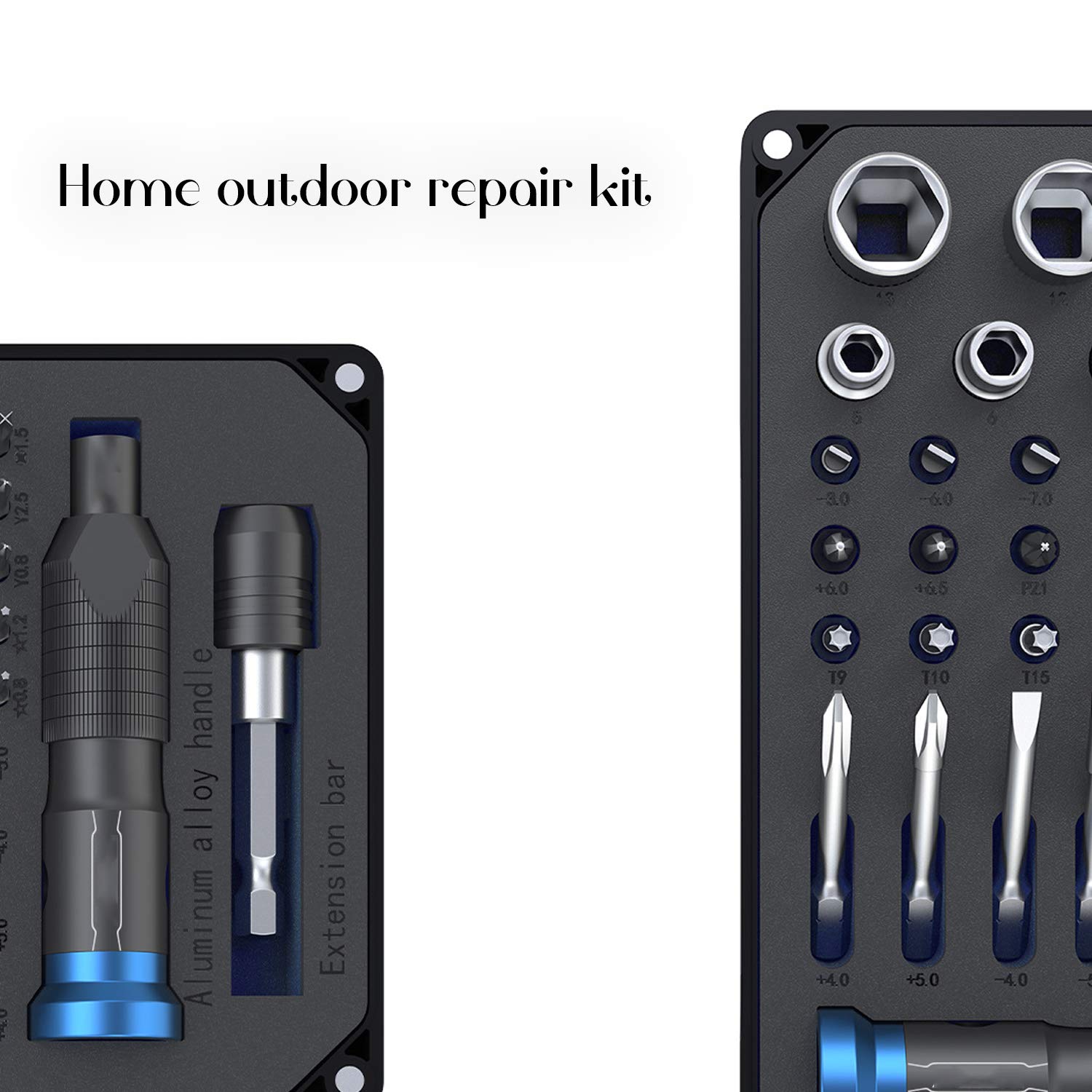 Multifunzione Set Cacciavite, 60 in 1 Set Cacciaviti di Precisione Elettricista Professionali Magnetici Kit Cacciaviti di Riparazione Portatile