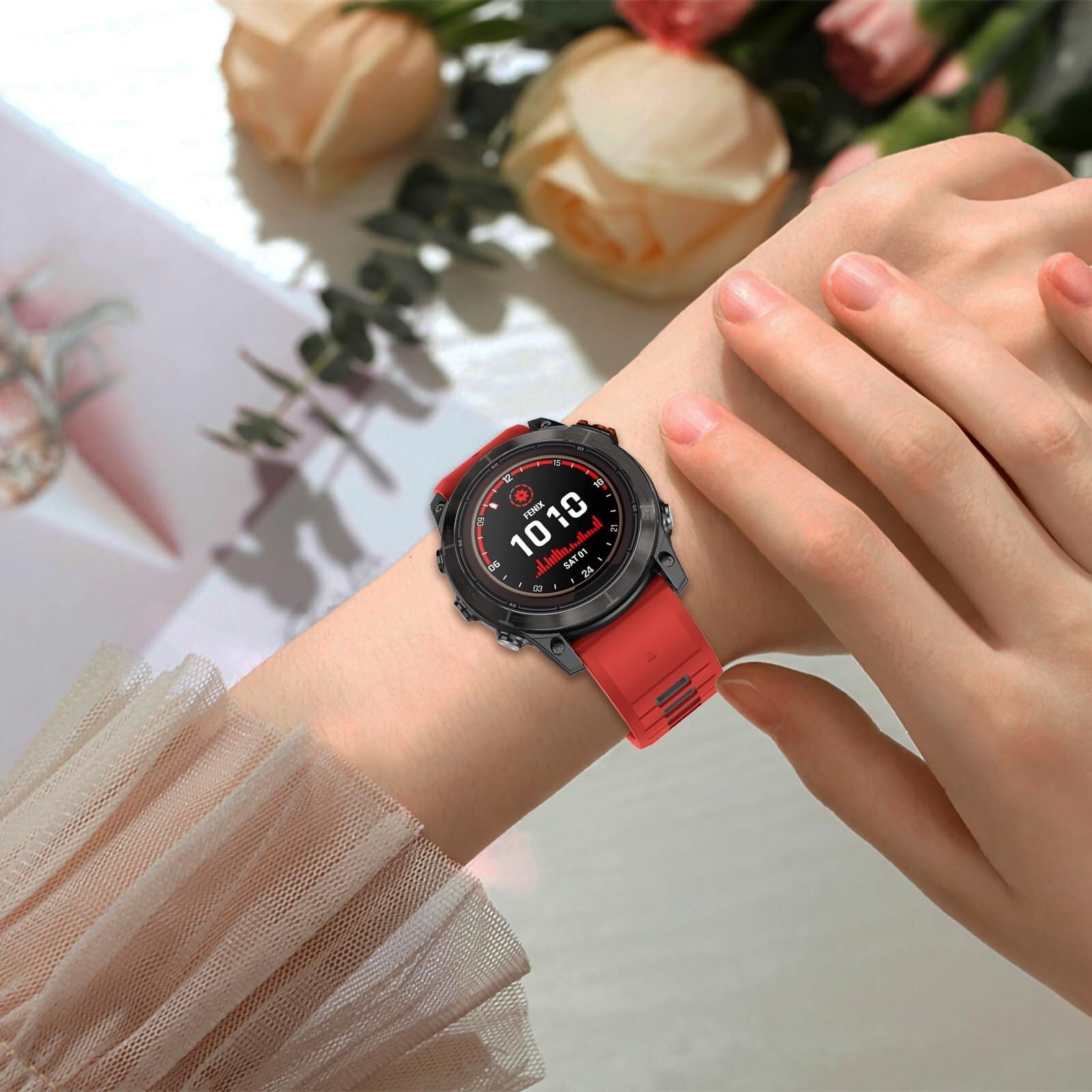 VELORE 20mm kompatybilny z paskiem do zegarka Garmin Fenix ​​7S 7S Pro 6S 6S Pro 5S 5S Plus, miękkie silikonowe paski do zegarka Approach S70 42mm/instynkt 2S/Descent Mk2s Smartwatch