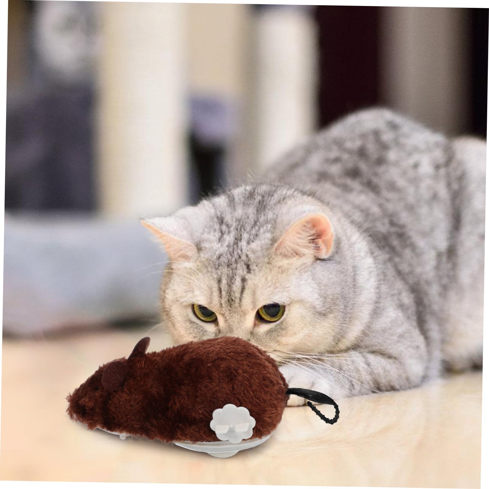 Amazon | VORCOOL 4個 ぬいぐるみ ゼンマイ ねずみ 猫 ねずみ