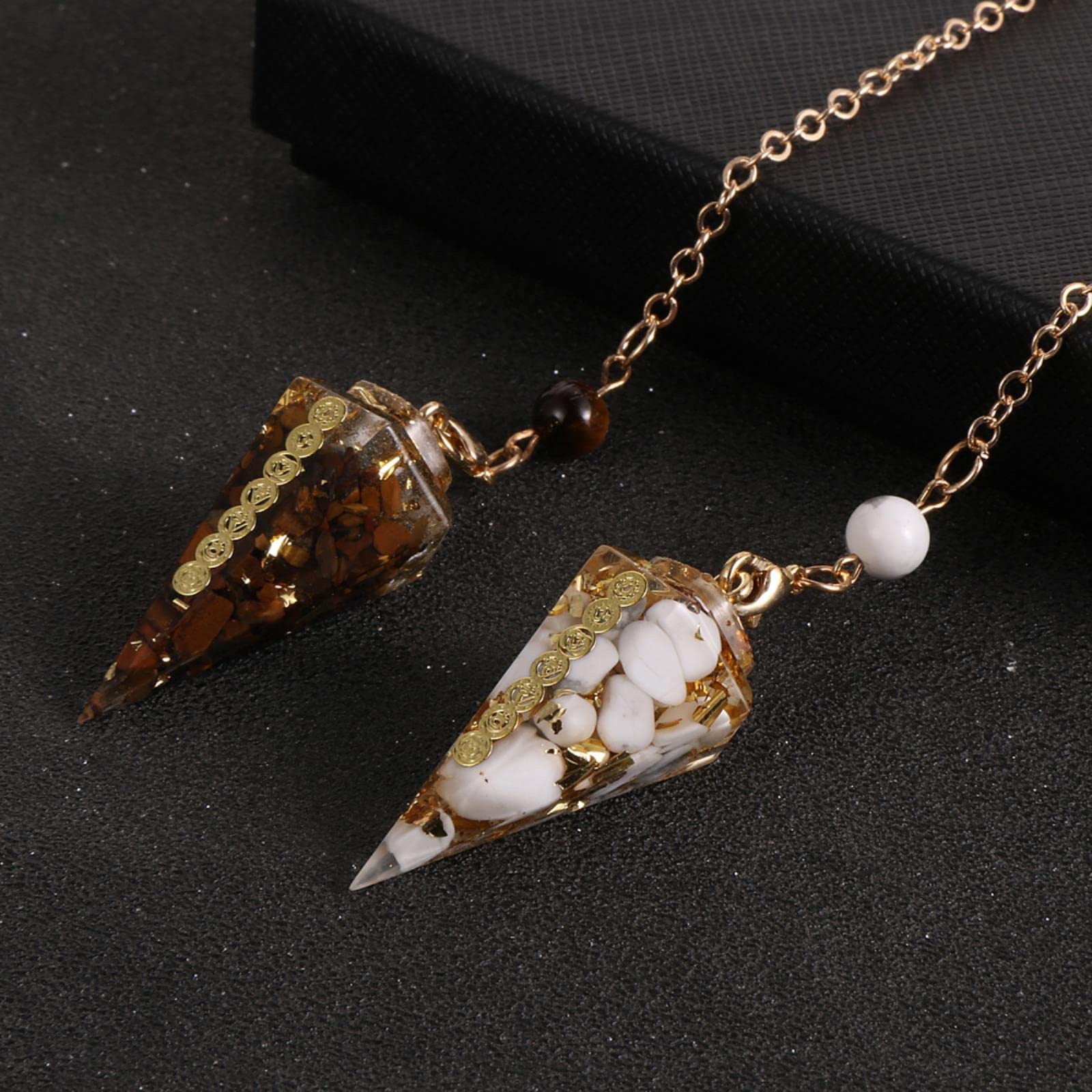 Reiki Pyramide Pendule Hexagonal Chaîne Chakra, Pendentif Hommes Femmes, Point De Guérison