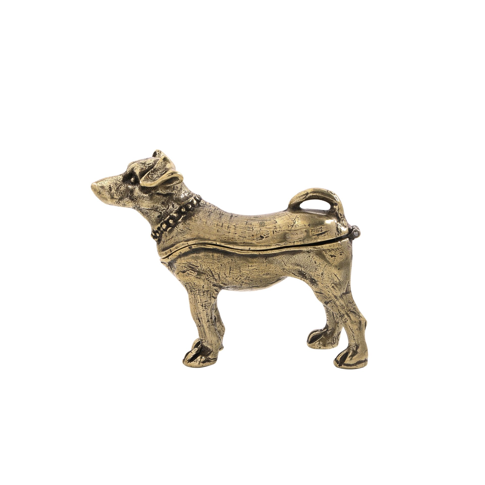 NGDFGR Brass Doberman Dog Miniature Statue,Interesting Animal Dog Jewelry Storage Box Desktop Bookshelf Decor