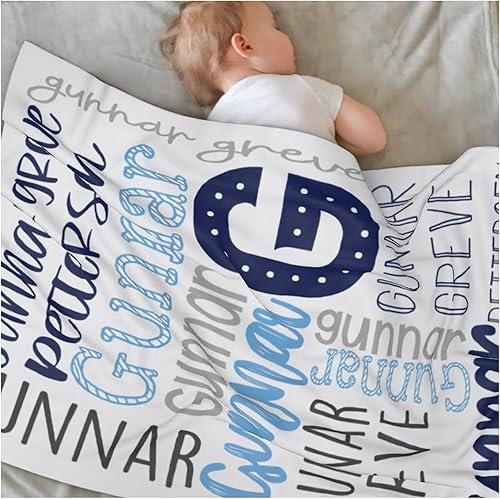 Miniatura 7 de Mantas de bebé personalizadas para niña, manta de bebé personalizada con nombre para niños, manta personalizada con nombre para adultos, mantas