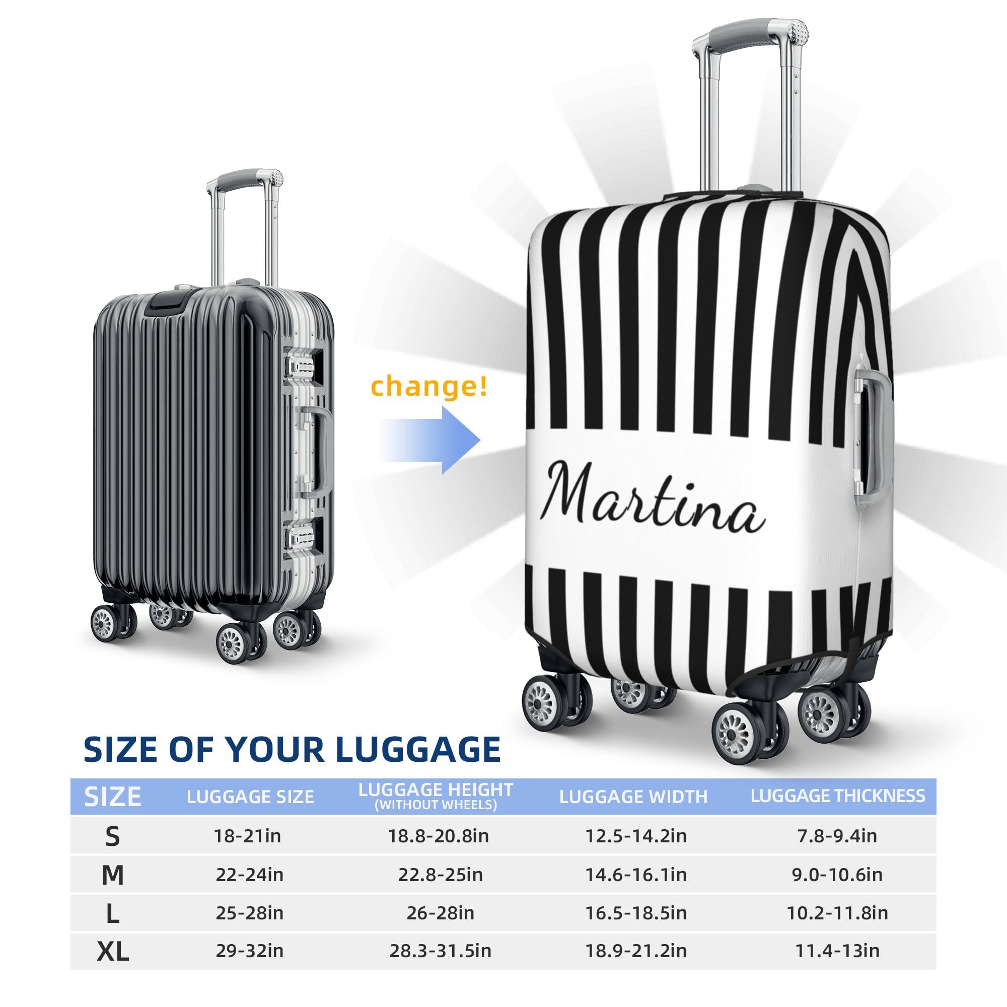 M. - Juste de bagage de piste d'avion personnalisée, Housses de protection de valise d'avion d