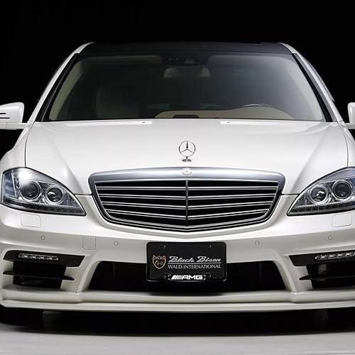 Miniatura 6 de 2PCS Black License Plate Frames for Mercedes Benz-AMG, Premium Aluminum Alloy Weather Proof License Plate Covers, Black Car License Plate Bracket