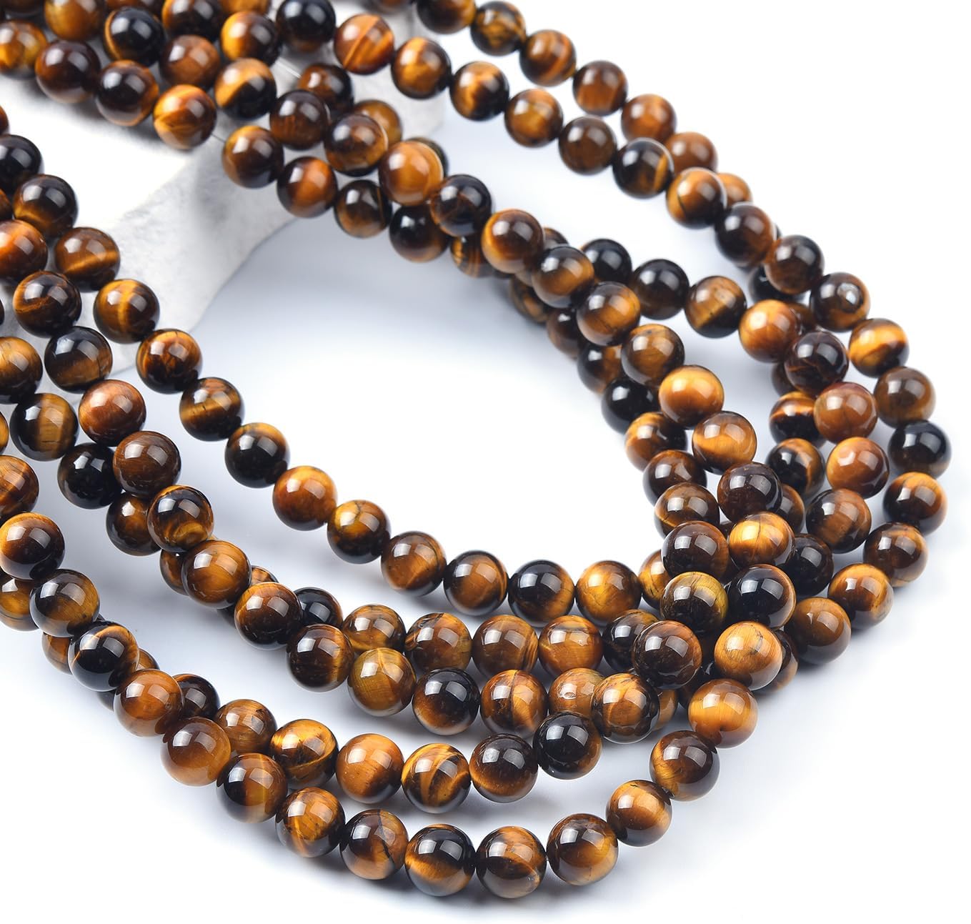 14mm Natural Yellow Tiger Eye Beads Round Semi Precious Gemstone Loose Beads for Jewelry Making 28pcs/Strand - Image 5