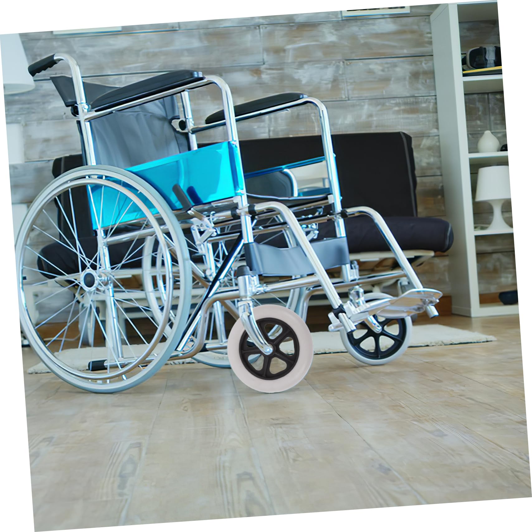 Rueda de Repuesto para Silla de Transporte, 2 Piezas Pvc
