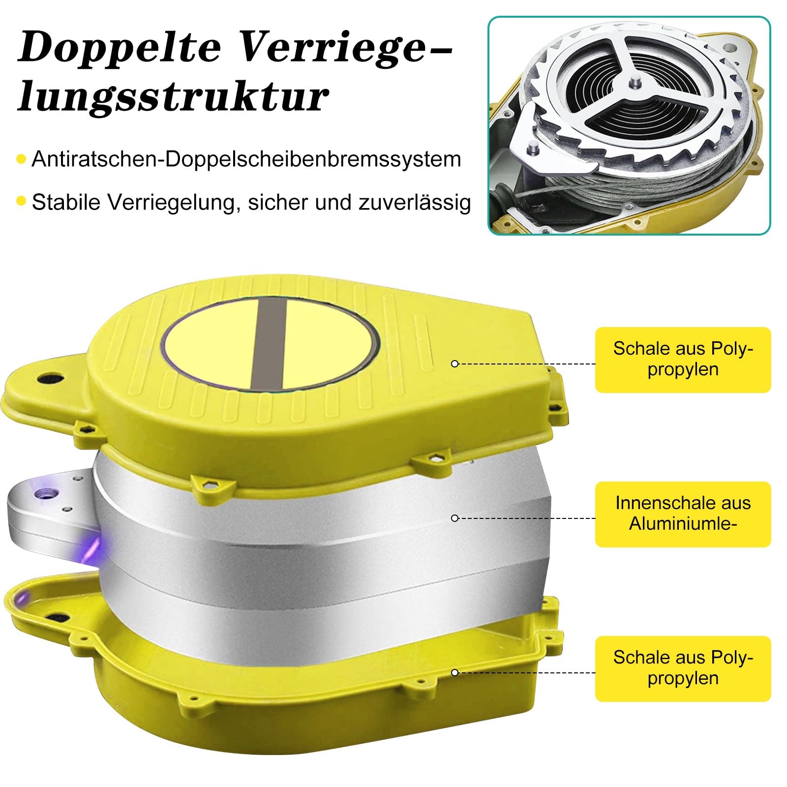 Höhensicherungsgerät Absturzsicherung 3-20m - Auffanggurt Für Dachdecker Mit CE-Zertifikat