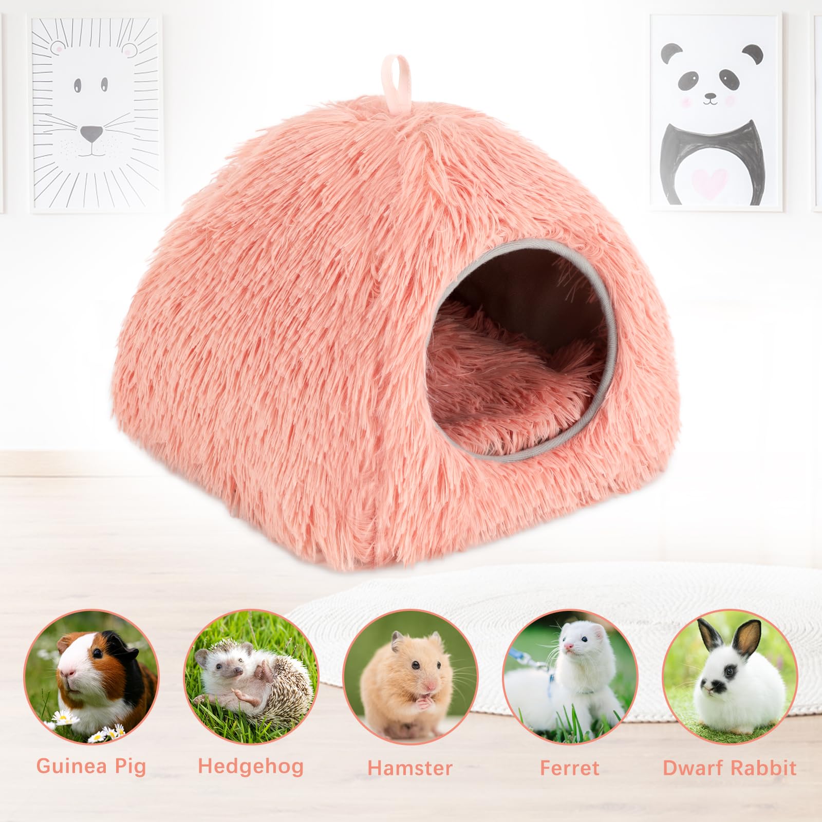 Curated visual reference: Visual Reference: Snapklik Com Yuepet Guinea Pig Bed Plush Calming Hideout Warm