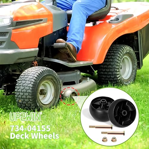 Miniatura 9 de UP2WIN Ruedas de repuesto 734-04155, ruedas de calibre de cubierta compatibles con Cad Mower LTX1050 LTX1040 XT1 Enduro Riding, Craftsman LT2000