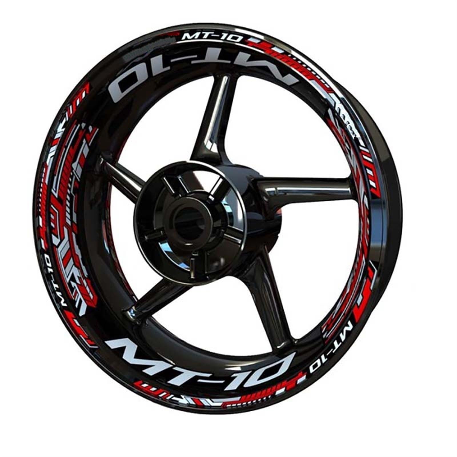 Motorcycle Racing Equipment Wheel Tire Rim Decoration Adhesive Decal Stickers for Yamaha Mt10 Mt 10 Sp Decorative(Color1)