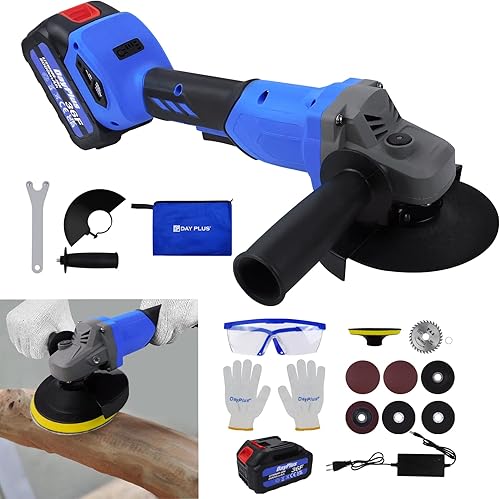 Amoladora manual portátil sin escobillas de 21 V, herramienta eléctrica, amoladora inalámbrica con ruedas de corte de 4 pulgadas para moler, corte y