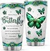 CUBICER Butterfly Jewelry Style Coffee Tumblers Tumbler Gifts For Women On Birthday Christmas Day Butterfly Mug 20 oz Large Stainless Cup Travel Insulated Mugs Drinking glasses