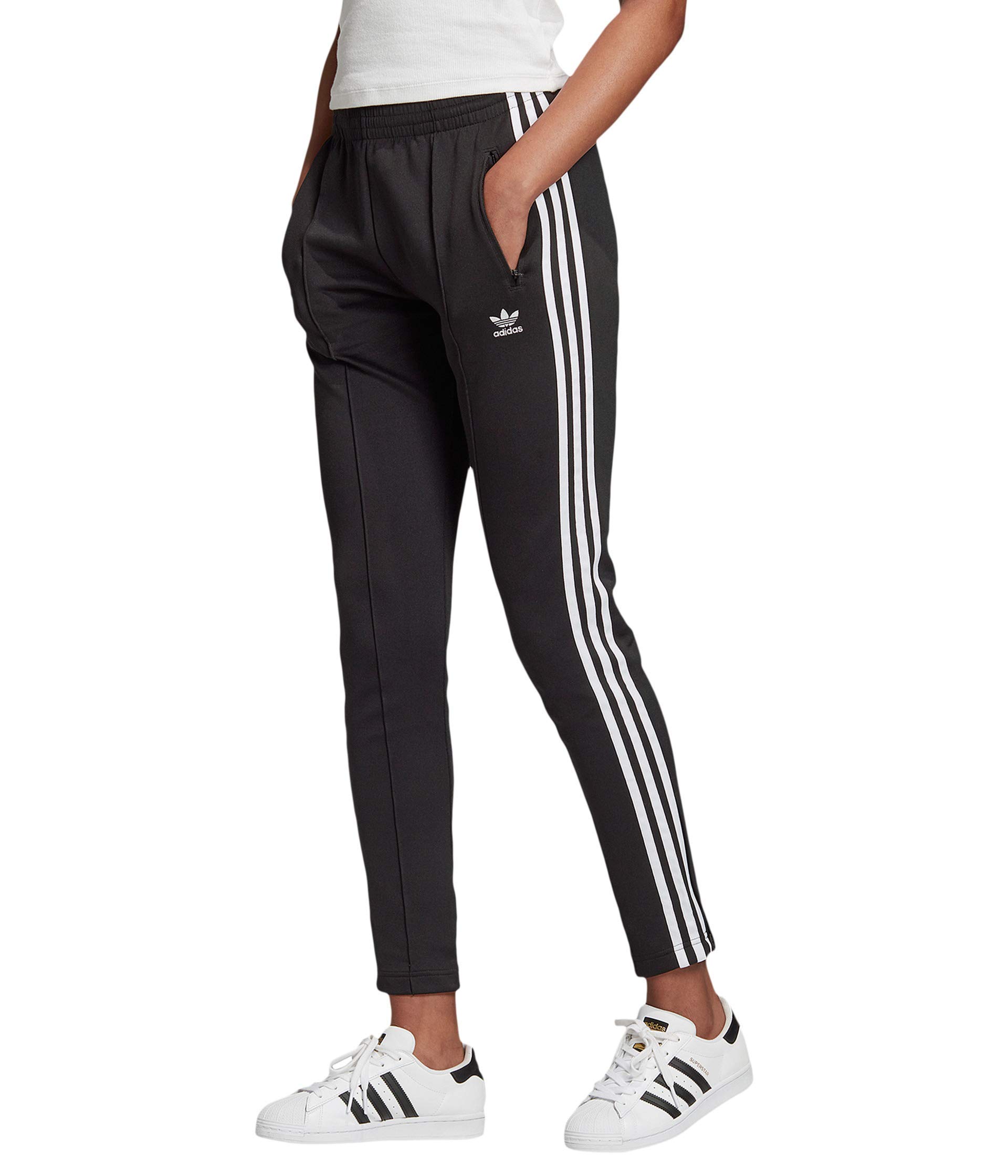 Adidas Originals Women's Black/White Superstar Track Pants, Xs