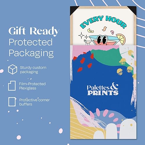 Miniatura 3 de Palettes and Prints Arte de pared retro enmarcado para estética de habitación, bonitos pósters, decoración de 70 habitaciones, póster retro para