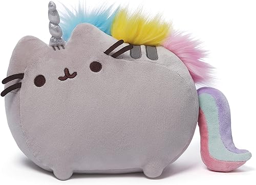 GUND Pusheen Pusheenicorn animal de peluche de gato de unicornio de primera calidad arco iris 13 pulgadas