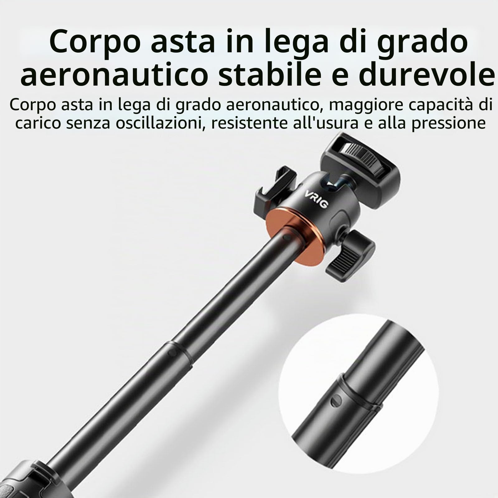 Treppiede estensibile Selfie Stick per DJI Osmo Pocket 3 Lunghezza asta regolabile con giunto cardanico girevole per Insta360 ONE X3/X2