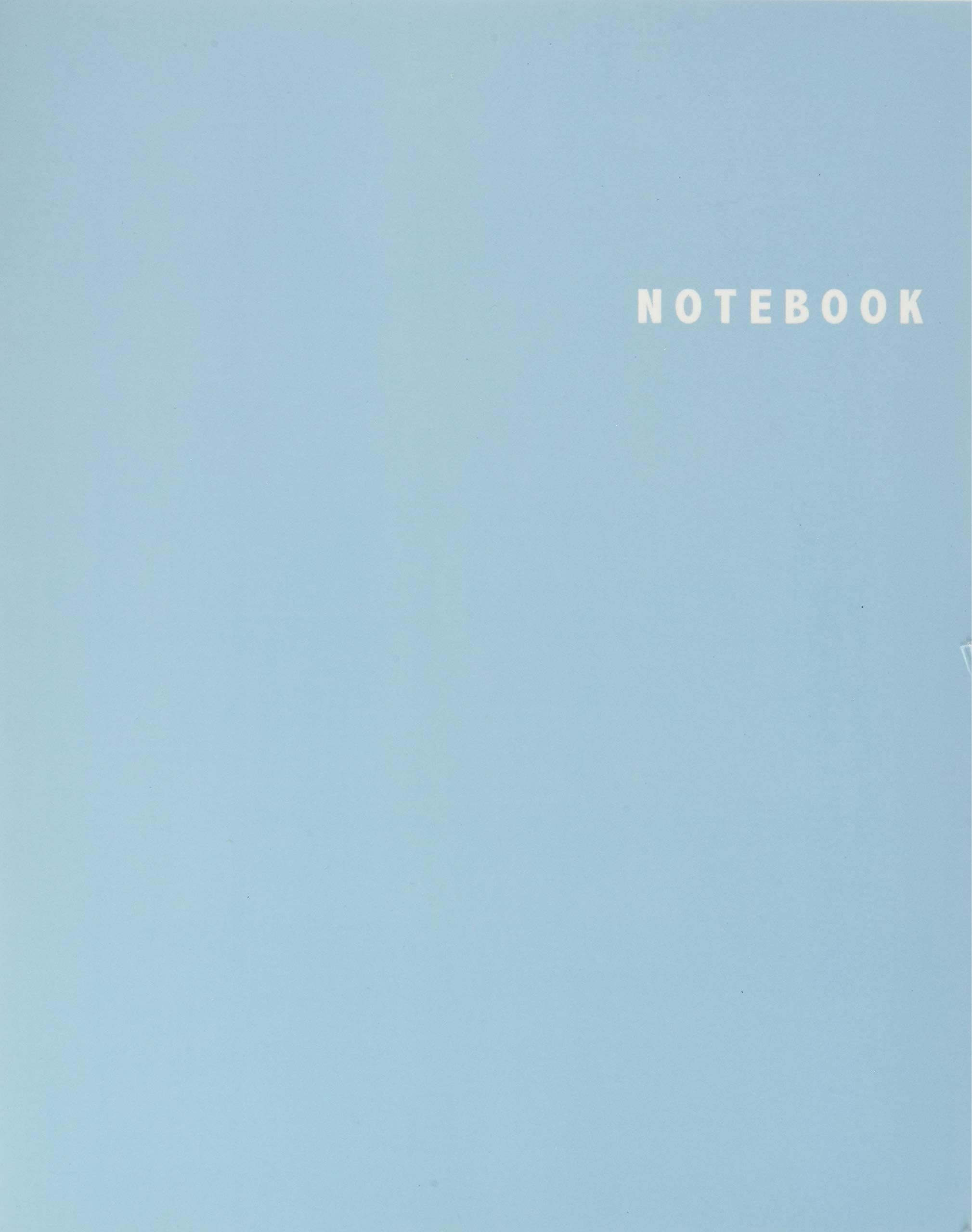 Notebook: Unlined/Plain Notebook - Large (8.5 x 11 inches) - 106 Pages || Pastel Blue Softcover