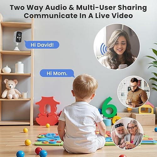 Miniatura 6 de Cámara de seguridad inalámbrica para exteriores de 300, sin suscripción, nubeSD de 7 días, detección de AI, montaje magnético, funciona con pilas,