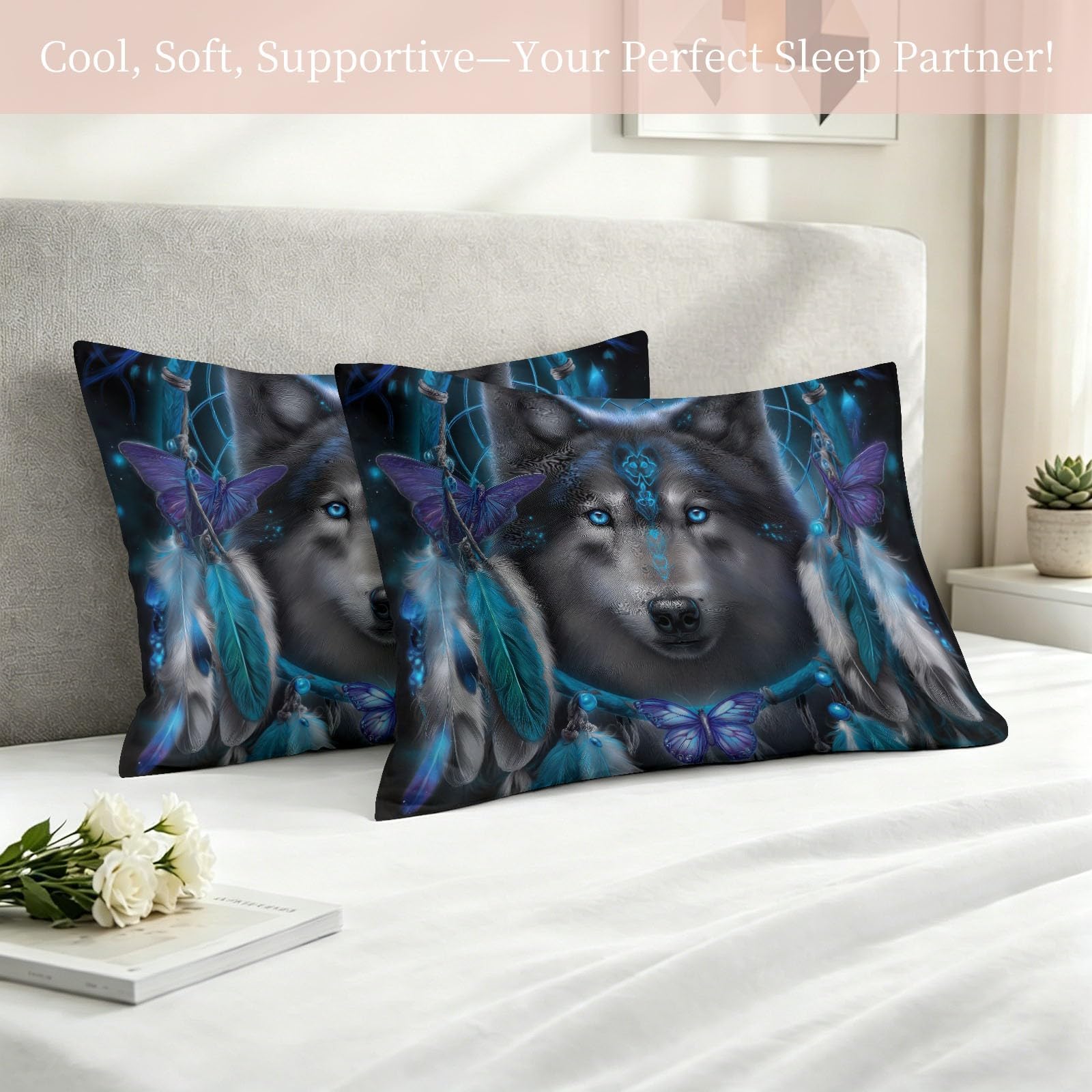 Generisch Biancheria da letto da 180 x 200 cm, motivo fantasia, con copripiumino e federa da 80 x 80 cm, con chiusura lampo, colore: nero