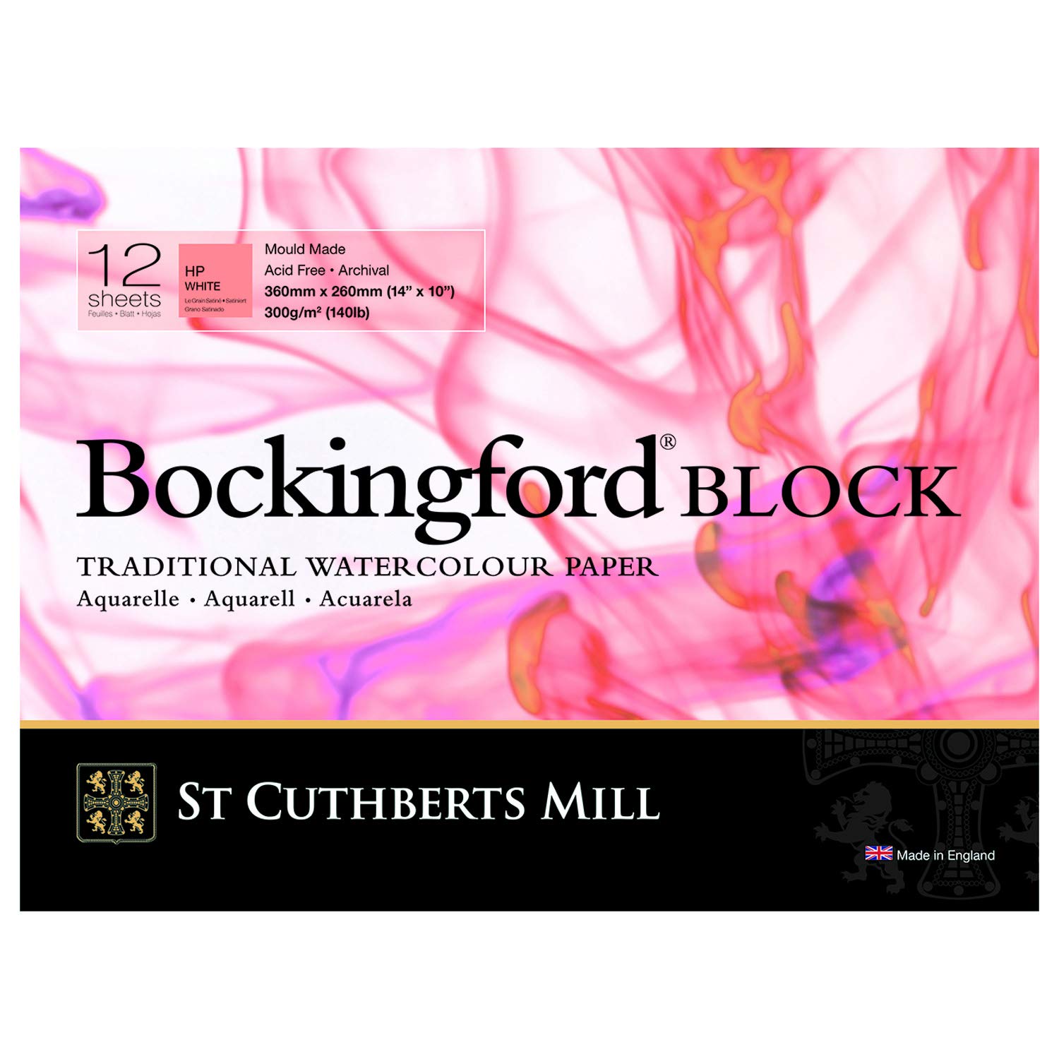 Bockingford Watercolour Paper Block Woodfree 10x14in 300gsm For Painting
