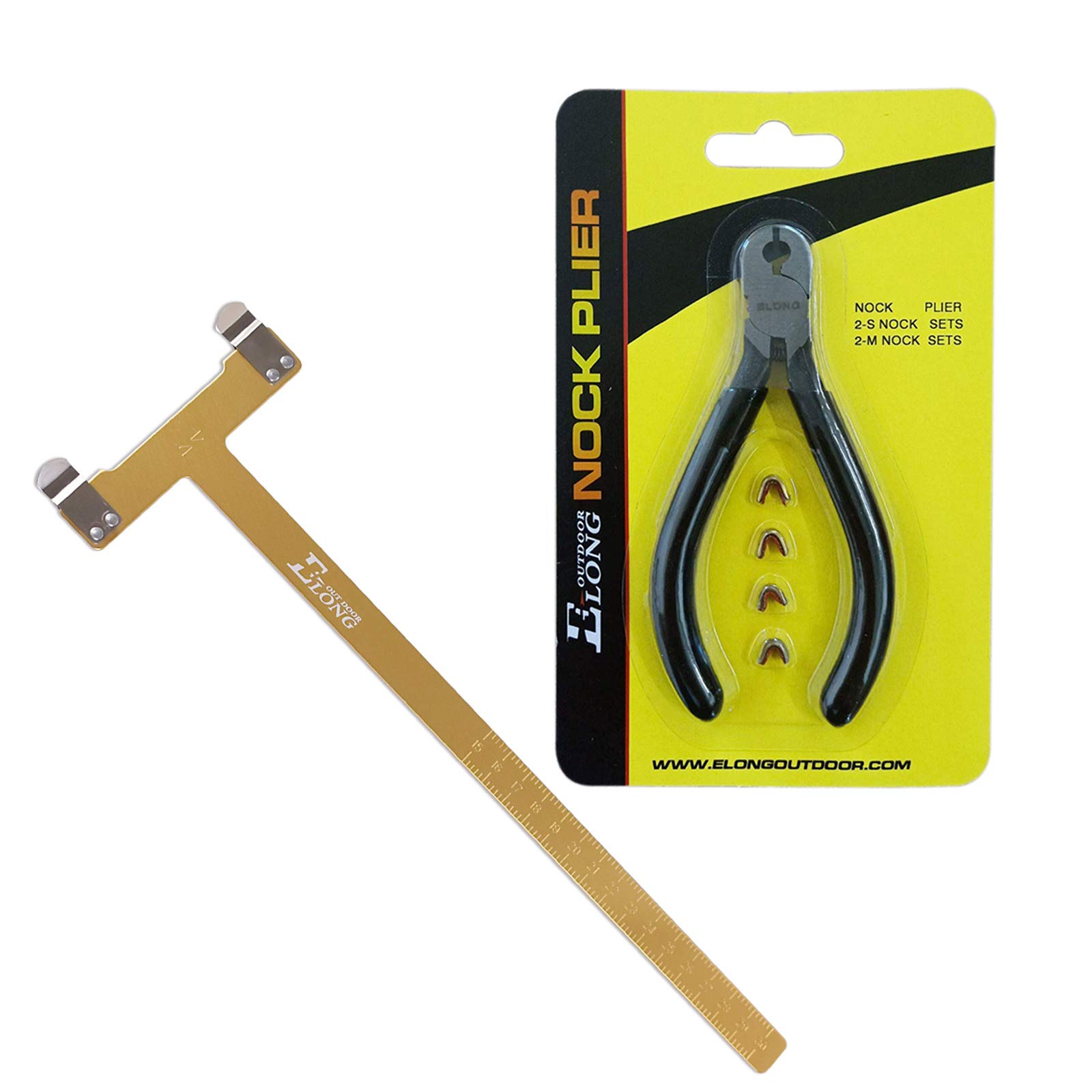 NIKA ARCHERY Nock Pliers Set, 4 String Nocking Points, Bow T Square Shooting Target Practise