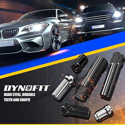 Miniatura 8 de Dynofit Juego de llaves de vaso de 6 y 7 puntos para tuercas de repuesto M14X1.5M14X2.0M12X1.5M12x1.25, tuercas estriadas con llave hexagonal de